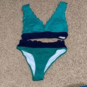 Cupshe Scalloped Bathing Suit - Never Worn